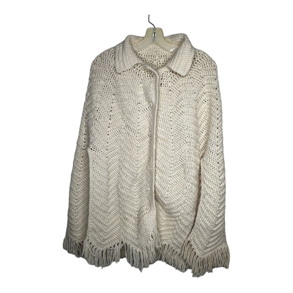 Vintage Hand Crocheted‎ Cape
